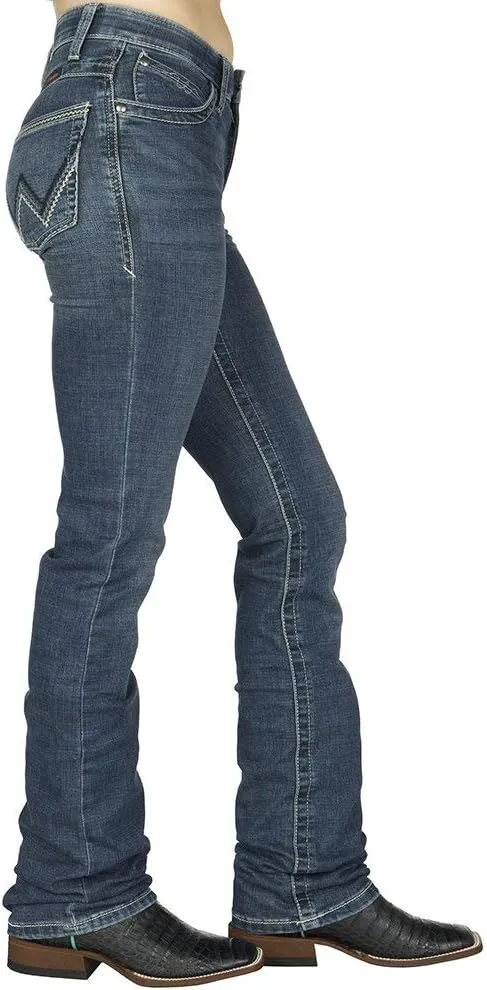 Wrangler Women's Willow Mid Rise Boot Cut Ultimate Riding Jeans