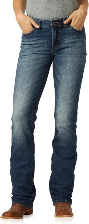Wrangler Women's Willow Mid Rise Boot Cut Ultimate Riding Jeans