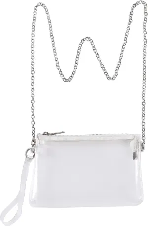 Y&R Direct Cute Clear Bag Purses for Women Stadium Transparent Crossbody Bag with Removable Chain for Sporting Events Concert
