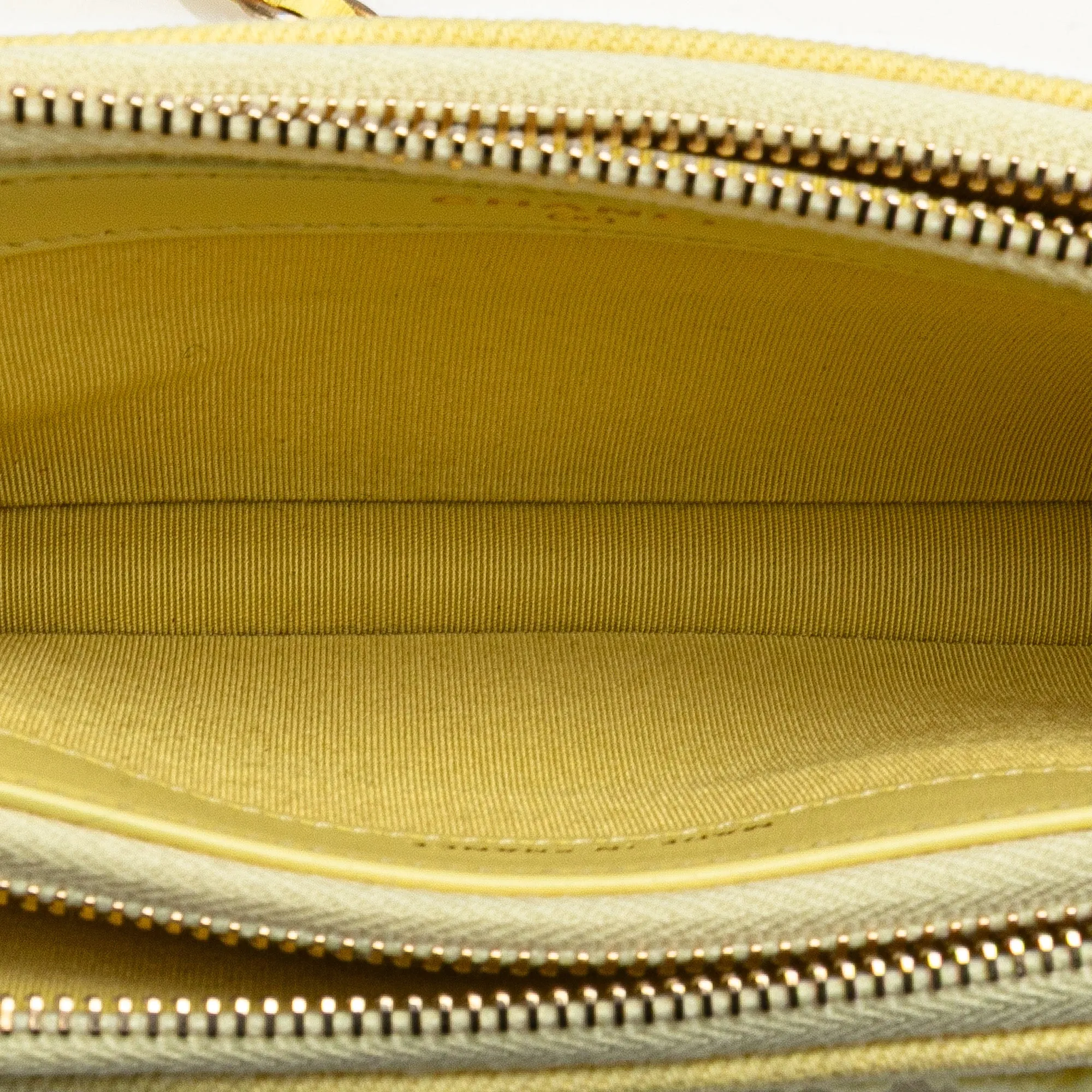 Yellow Chanel Denim Coco Fringe Double Zip Clutch with Chain Crossbody Bag