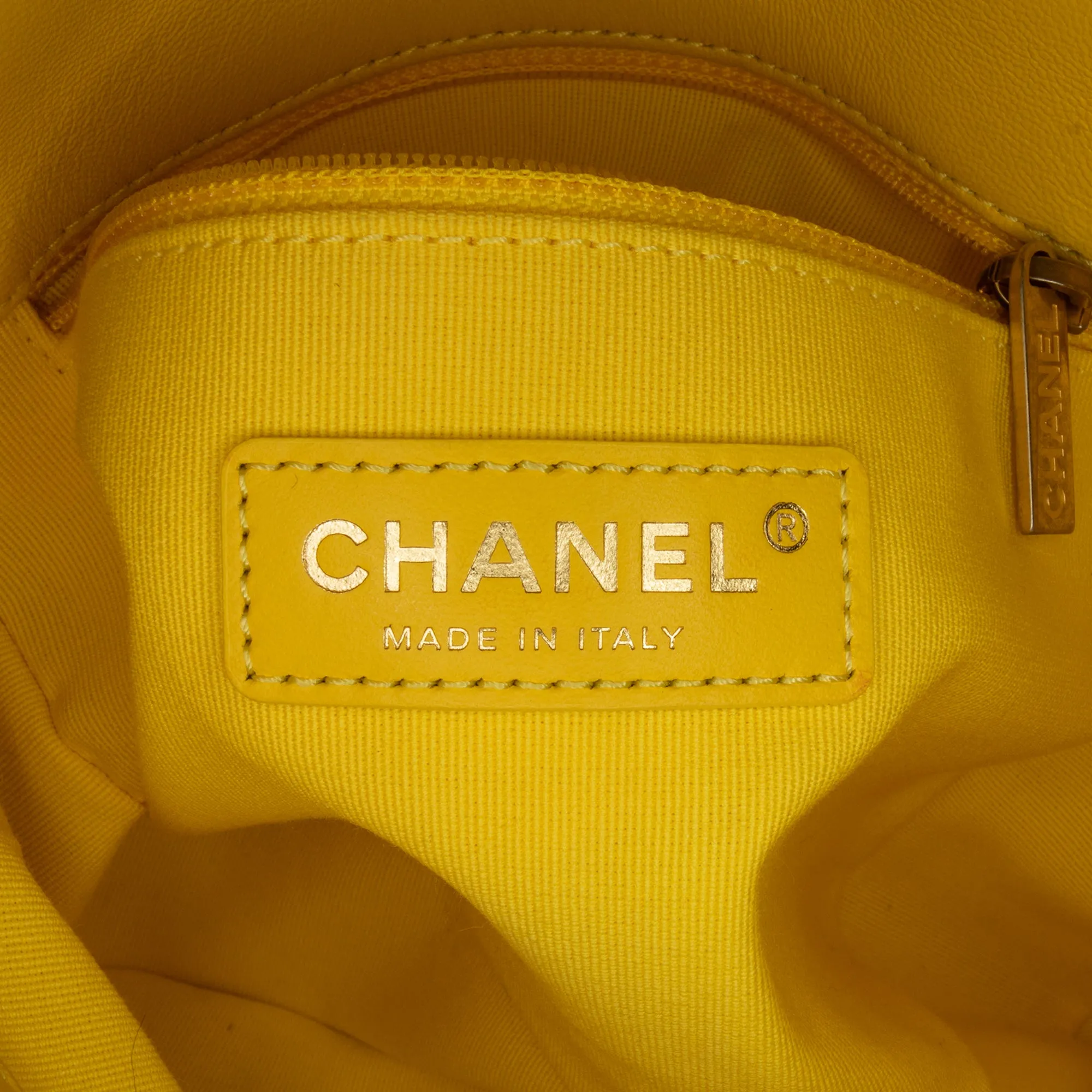 Yellow Chanel Small Quilted Lambskin Candy Chain Flap Crossbody Bag