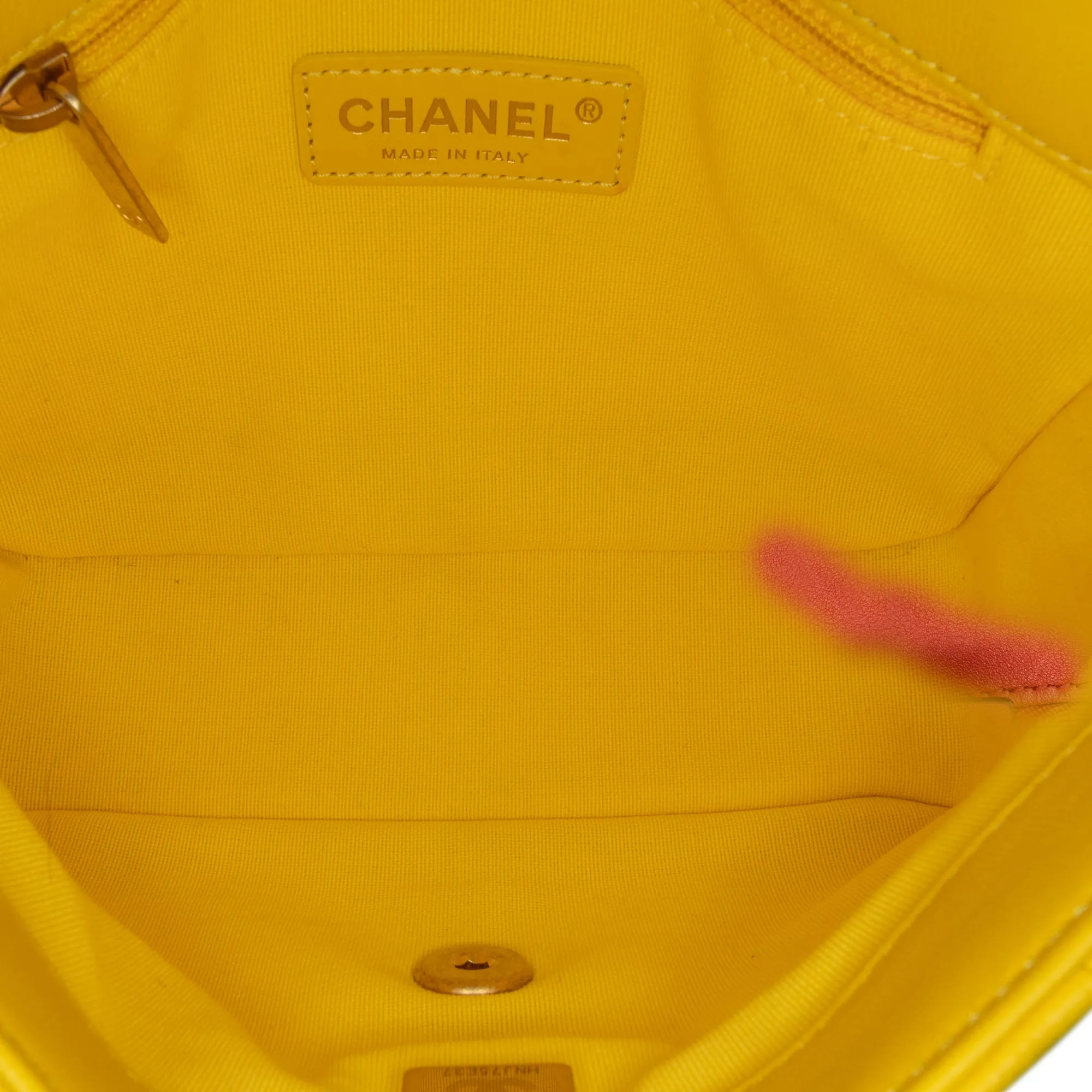 Yellow Chanel Small Quilted Lambskin Candy Chain Flap Crossbody Bag
