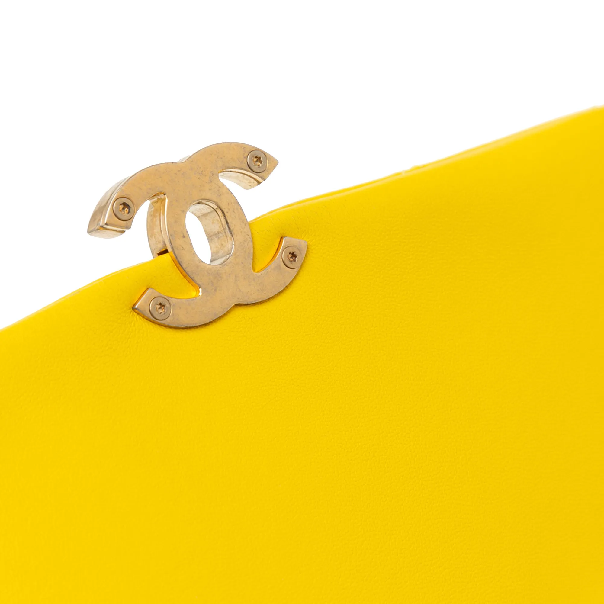 Yellow Chanel Small Quilted Lambskin Candy Chain Flap Crossbody Bag