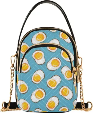 Yellow Egg Blue Crossbody Bag for Women Mini Cell Phone Purse Women's Shoulder Handbag