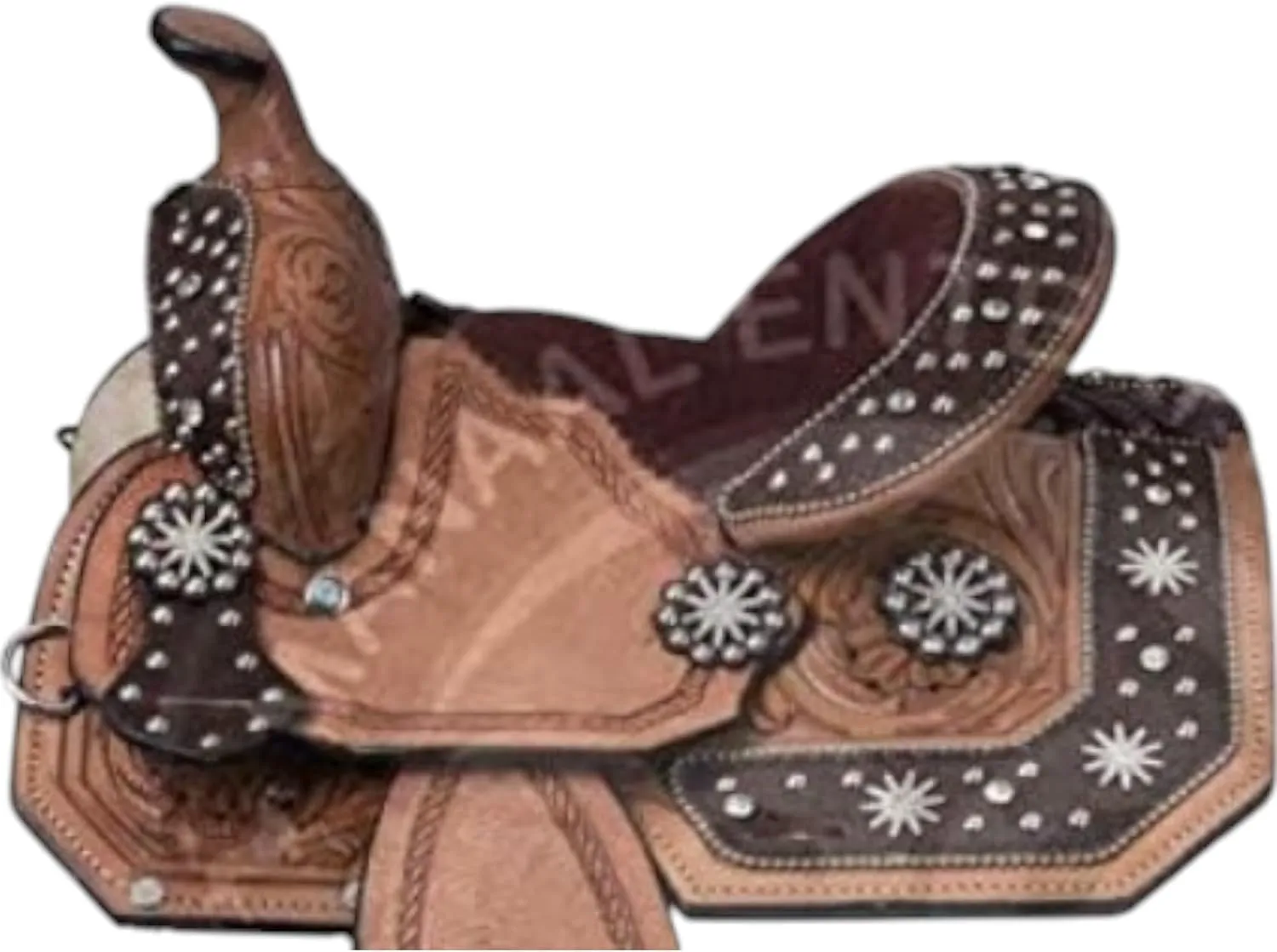 Youth Child Premium Leather Western Barrel Racing Trail Equestrian Pony Miniature Horse Saddle Tack   Headstall, Breast Collar, Reins & Saddle Pad Size 10 to 17