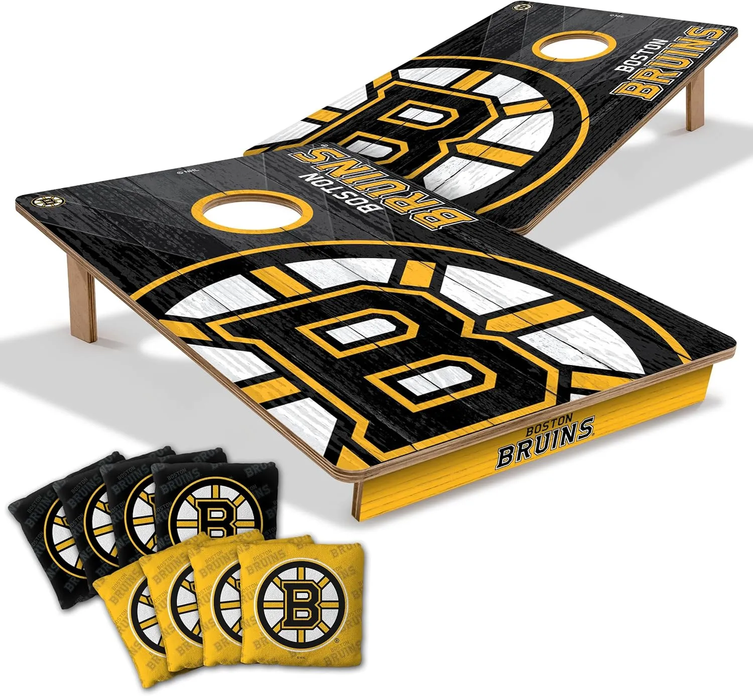 YouTheFan NHL 2’ x 3’ Wood Cornhole Game with Logo Bags