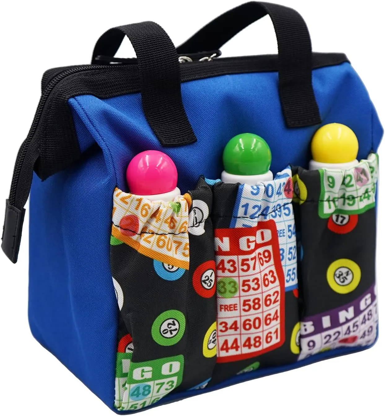 Yuanhe Bingo Dauber Tote Bag - 6 Pockets Bingo Pattern Bag