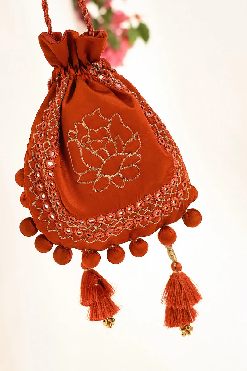 Zari Phool Potli Pouch