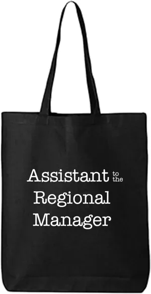 zerogravitee Assistant to the Regional Manager Cotton Canvas Tote Bag