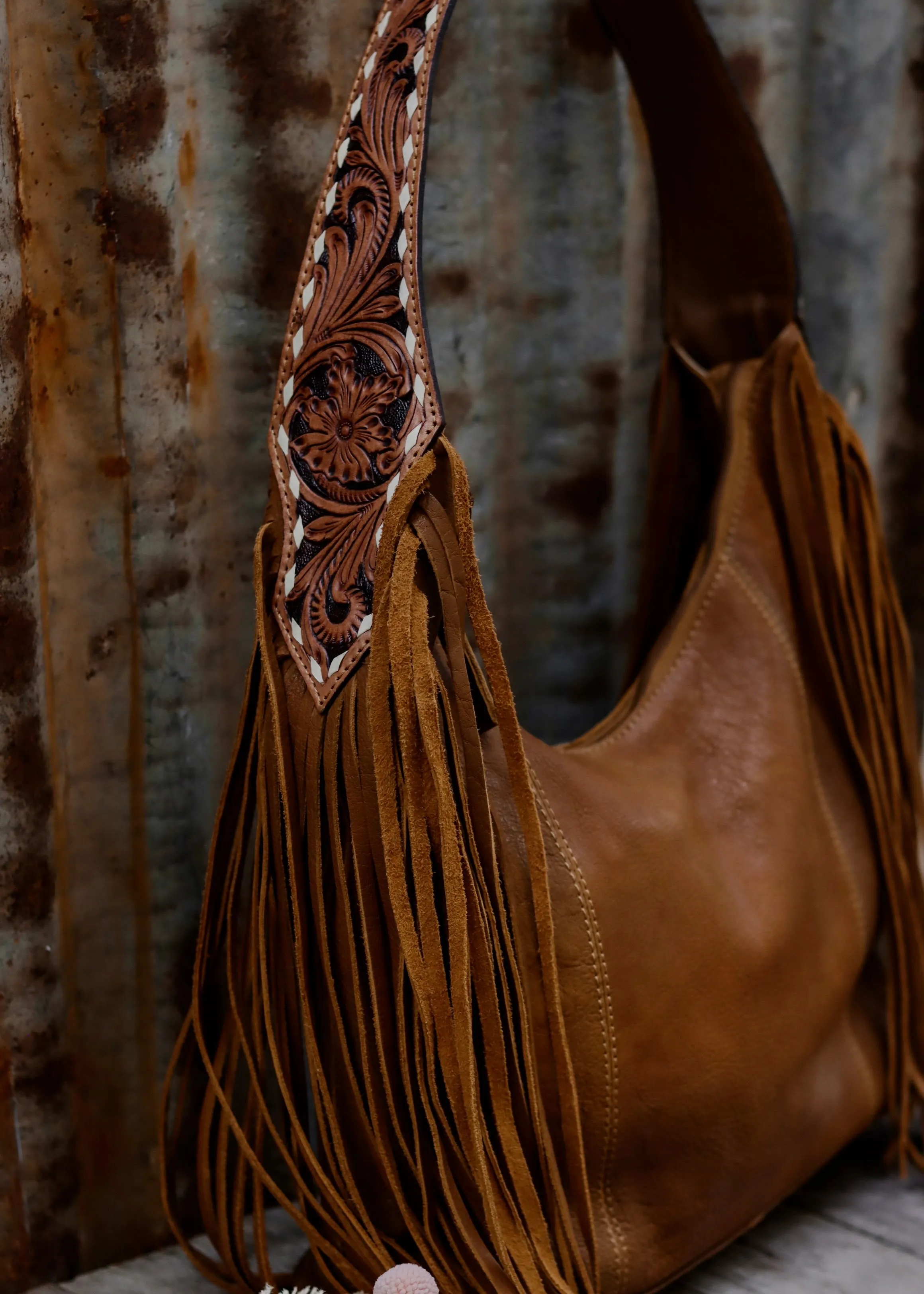 Zhara Tooled Leather Bag