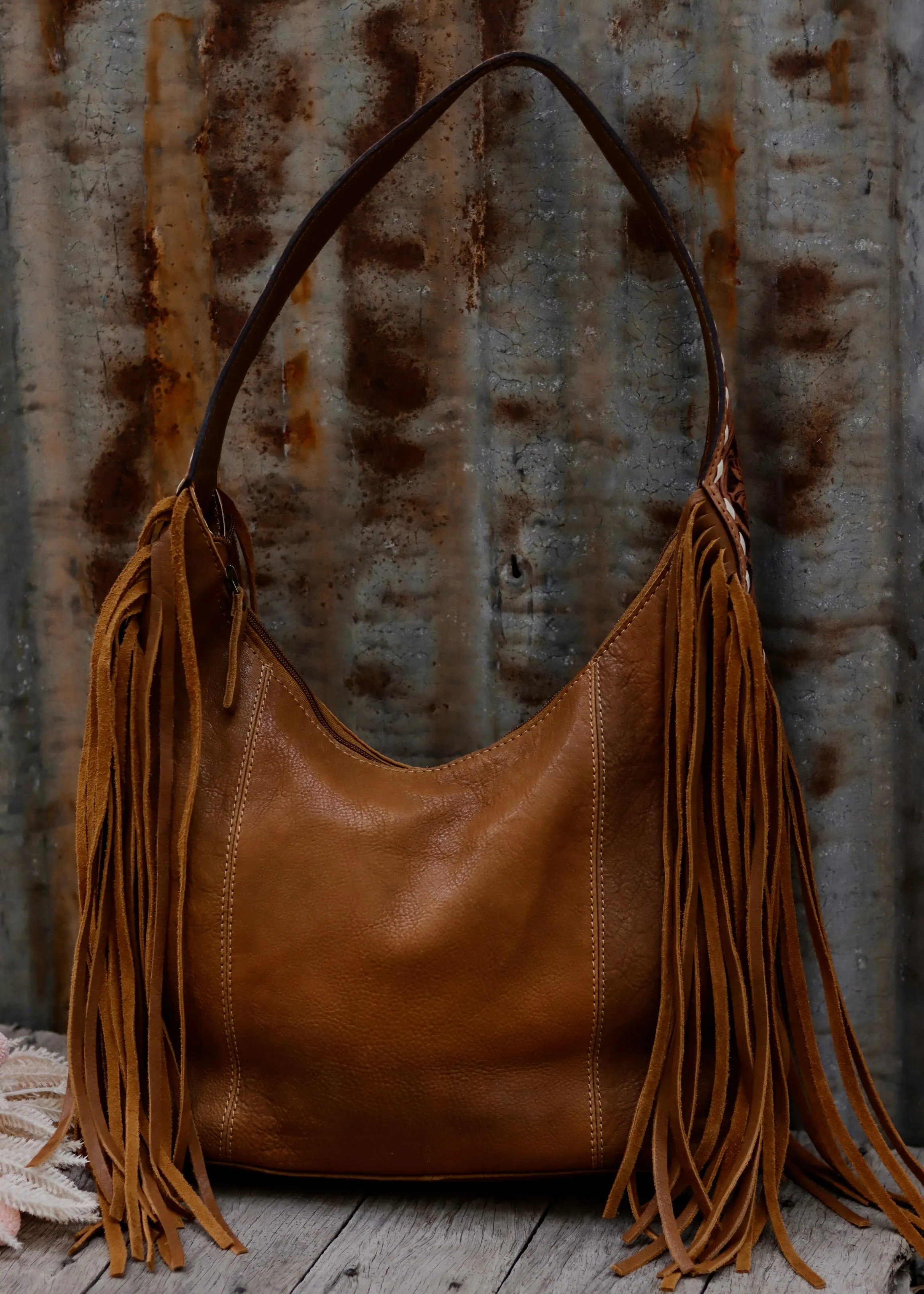 Zhara Tooled Leather Bag