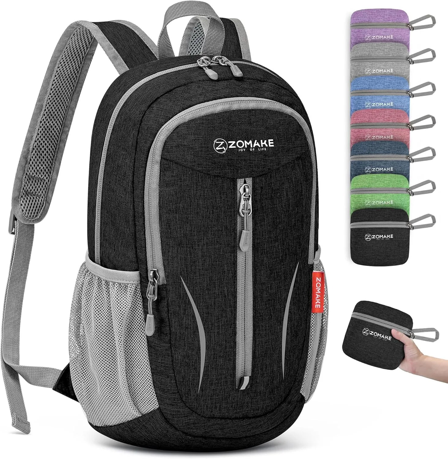 ZOMAKE 10L Small Packable Hiking Backpack - Lightweight Hiking Daypack - Tear Resistant Foldable Day Pack for Women Men